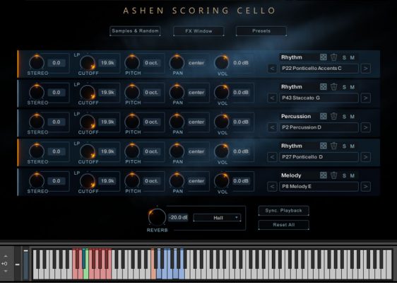 Ashen Scoring Cello GUI Screenshot