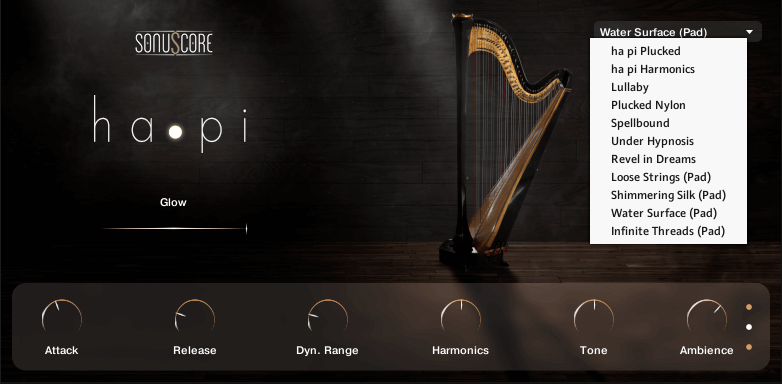 hapi concert harp screenshot